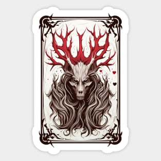 Horror Card Wendigo Sticker